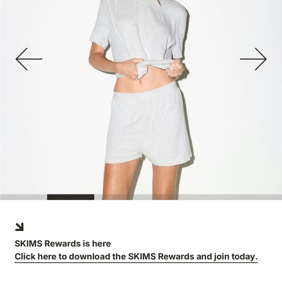 skims loose boyfriend boxer shorts in cherry blossom - Picture 4 of 4